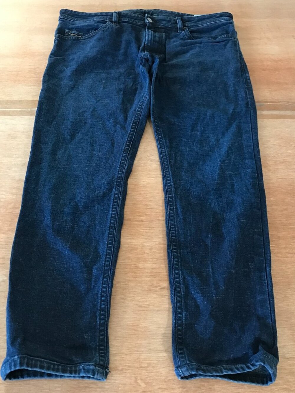 Diesel Thommer X Slim Skinny Jeans Men 36x26 Blue Mid Rise Stretch Dark Wash
